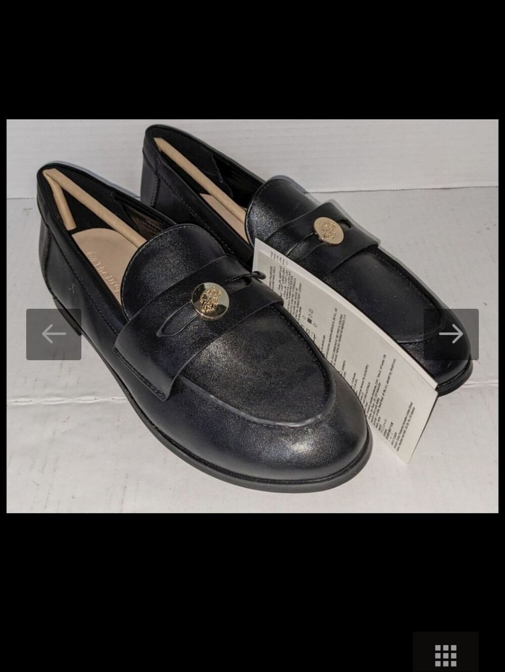 Womens Size 8.5 Black Penny Loafer Shoes The Drop Laya Slip On